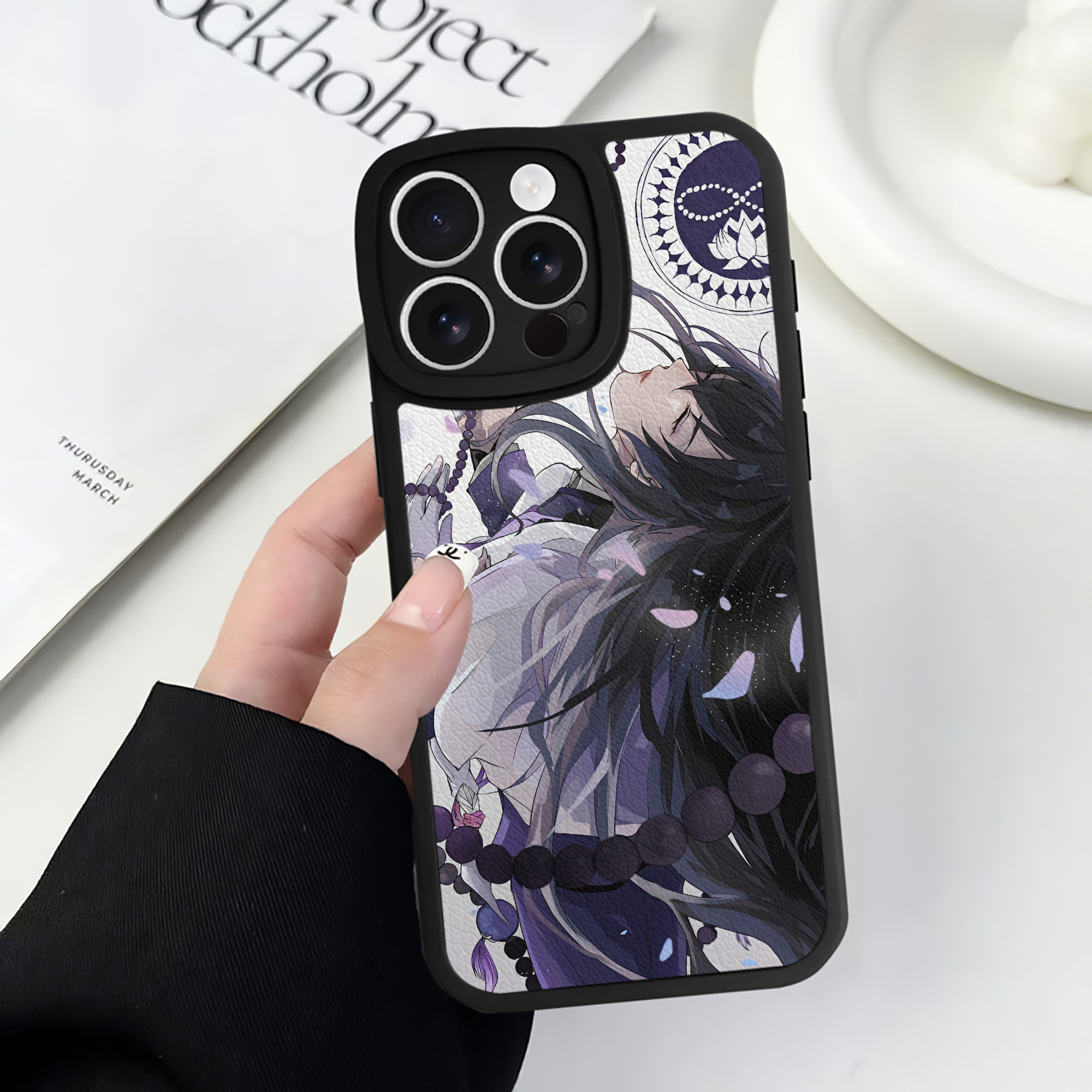 （画像用） 刀剣乱舞 Touken Ranbu 【iPhone 16シリーズ対応】シリコンスマホケース（レザー調） 材質：シリコン